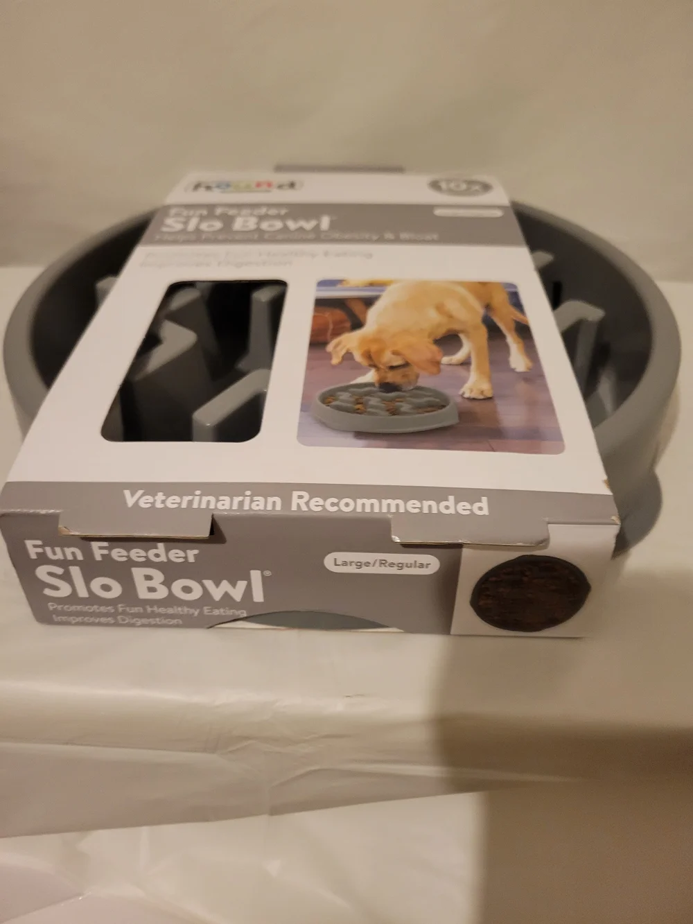 Outward Hound Fun Feeder Slo Bowl - Gray